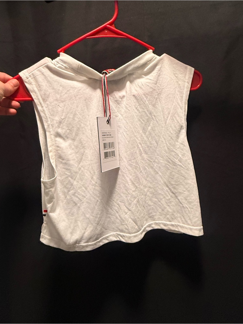 Perfect Moment White Sleeveless Hooded Crop Top